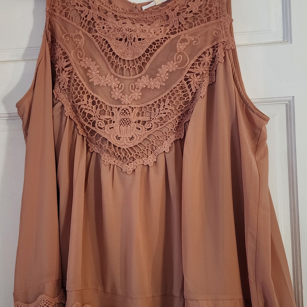 Elegant Chic Soul Lace Detail Women's Top - Pink, Never Worn, Perfect Condition